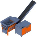 3D Ansicht vom stationären Zweiwellenzerkleinerer TITAN 900 e-ou