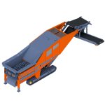 3D Ansicht vom mobilen Zweiwellenzerkleinerer TITAN 950