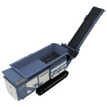 3D Ansicht vom mobilen Zweiwellenzerkleinerer EuRec S-850